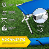 Veldbed - 1 Persoons - Kampeerbed - Stretcher - Blauw - TRESKO®